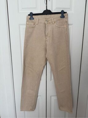 Men's Beige Straight-Leg Jeans